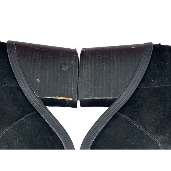 Steve‎ Madden Black Leather Suede Ankle Booties Boots Size 7.5 - Picture 2 of 11